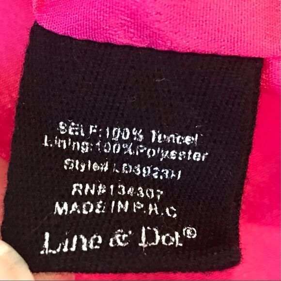 LINE + DOT Cherie Mini Wrap Dress Ruffle V-Neck Short Sleeve Fuchsia Pink Medium - Picture 10 of 15